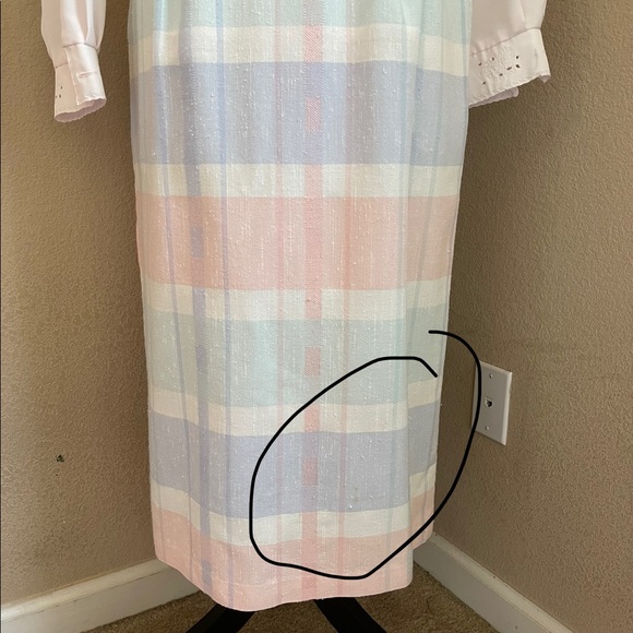 Karen Scott plaid pastel skirt size 10 - Picture 7 of 7